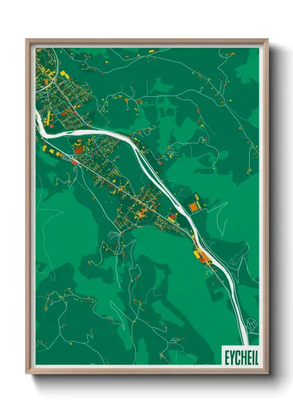 Une affiche de carte sur Eycheil