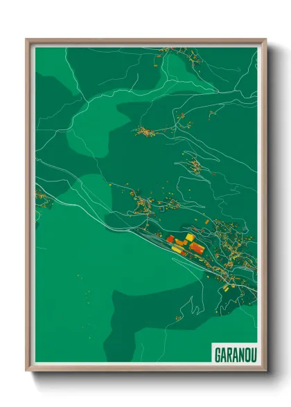 Une affiche de carte sur Garanou