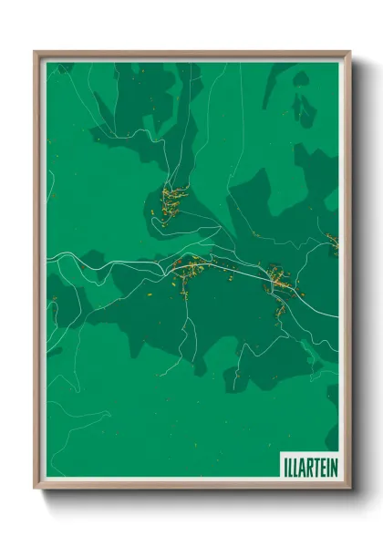 Une affiche de carte sur Illartein
