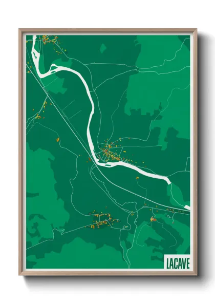 Une affiche de carte sur Lacave