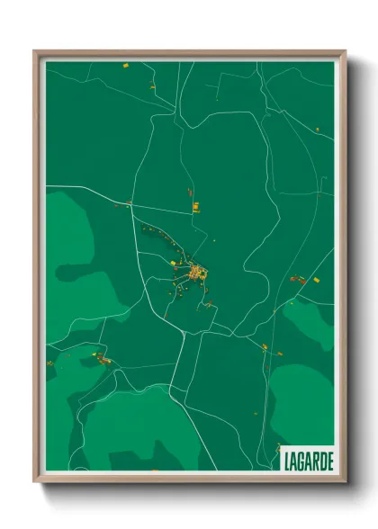 Une affiche de carte sur Lagarde