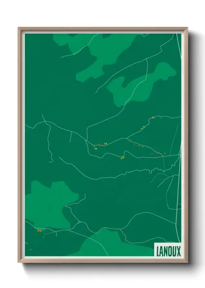 Une affiche de carte sur Lanoux