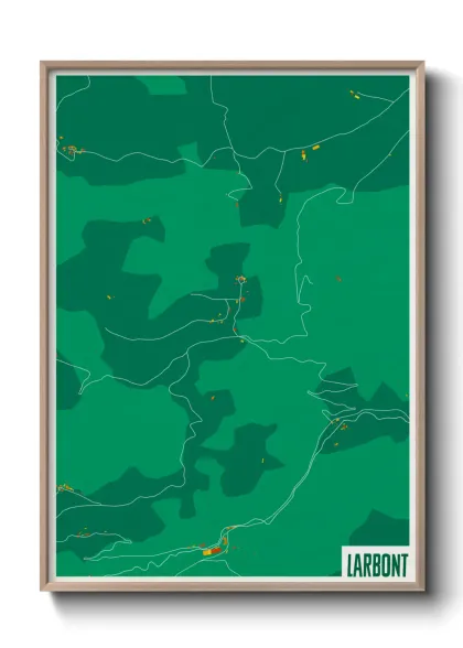 Une affiche de carte sur Larbont
