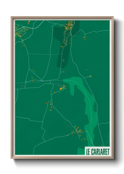 Une affiche de carte sur Le Carlaret