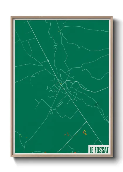 Une affiche de carte sur Le Fossat