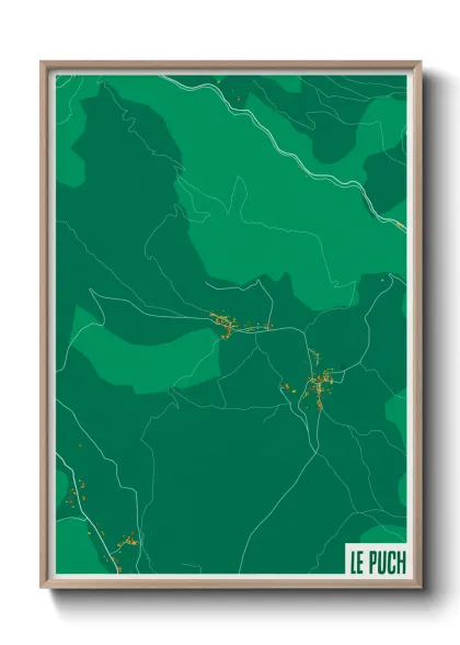 Une affiche de carte sur Le Puch
