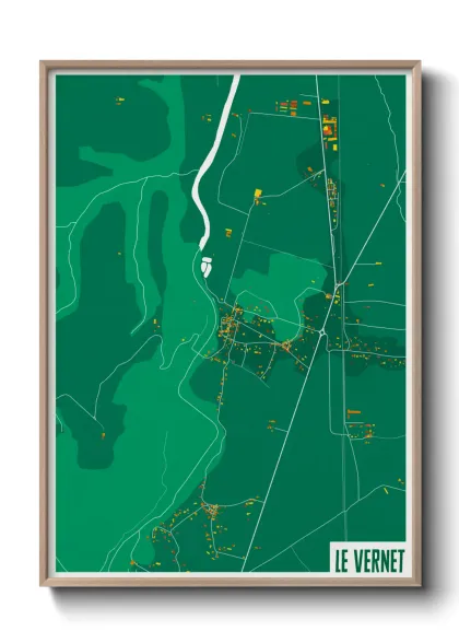 Une affiche de carte sur Le Vernet