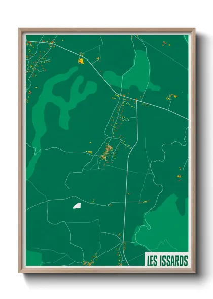 Une affiche de carte sur Les Issards