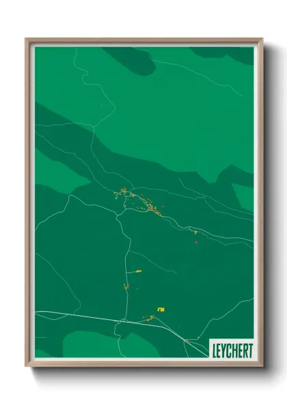 Une affiche de carte sur Leychert