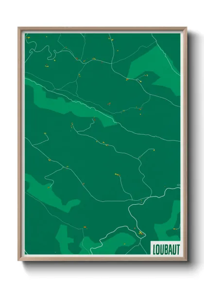 Une affiche de carte sur Loubaut