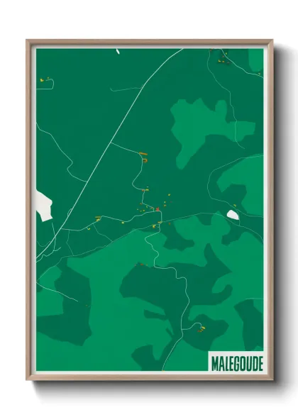 Une affiche de carte sur Malegoude