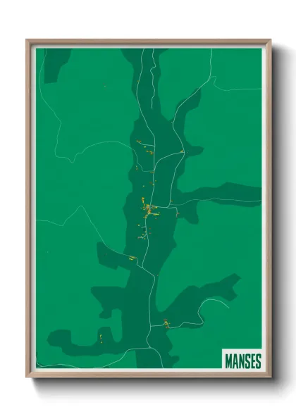 Une affiche de carte sur Manses