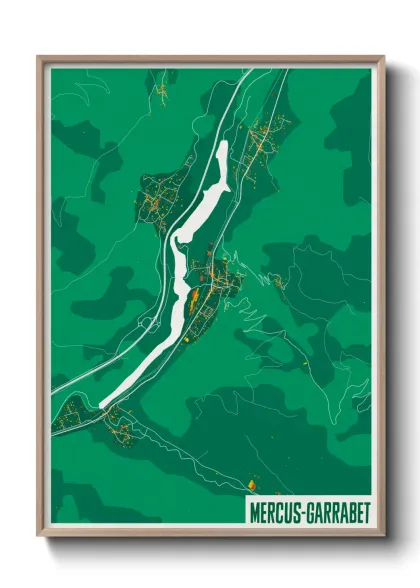 Une affiche de carte sur Mercus-Garrabet