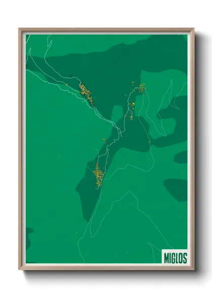 Une affiche de carte sur Miglos