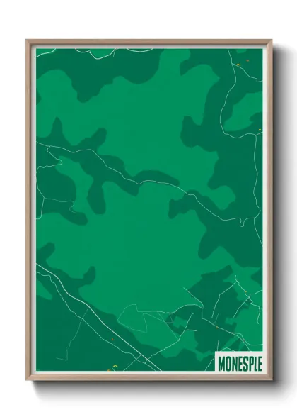 Une affiche de carte sur Monesple