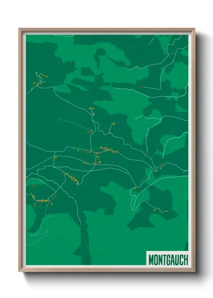 Une affiche de carte sur Montgauch