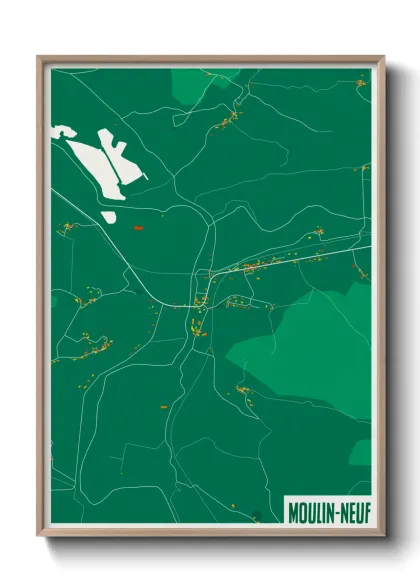 Une affiche de carte sur Moulin-Neuf