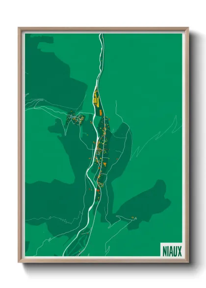 Une affiche de carte sur Niaux