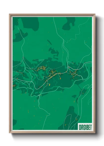 Une affiche de carte sur Orgibet