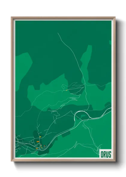 Une affiche de carte sur Orus