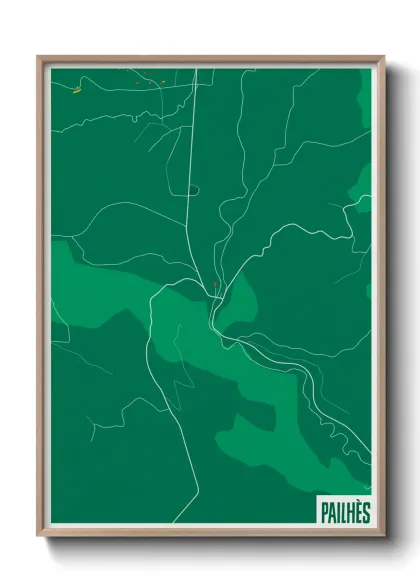 Une affiche de carte sur Pailhès