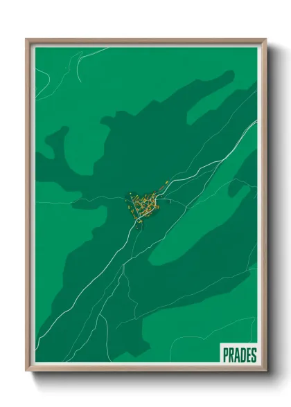 Une affiche de carte sur Prades