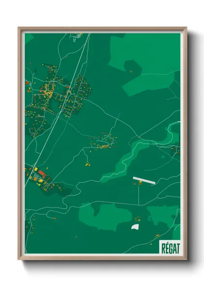 Une affiche de carte sur Régat