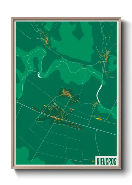 Une affiche de carte sur Rieucros