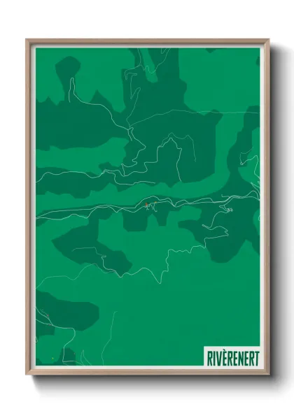 Une affiche de carte sur Rivèrenert