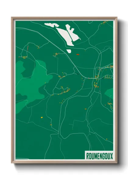 Une affiche de carte sur Roumengoux