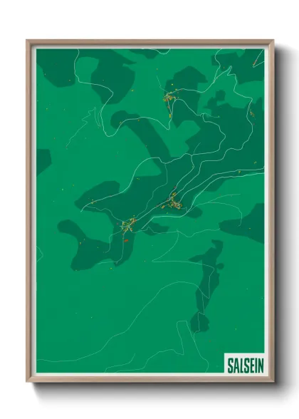 Une affiche de carte sur Salsein
