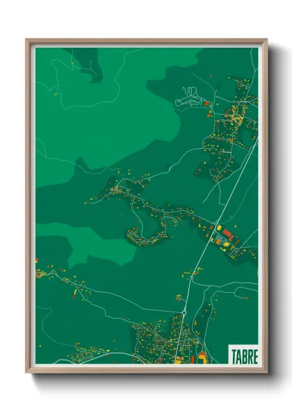 Une affiche de carte sur Tabre