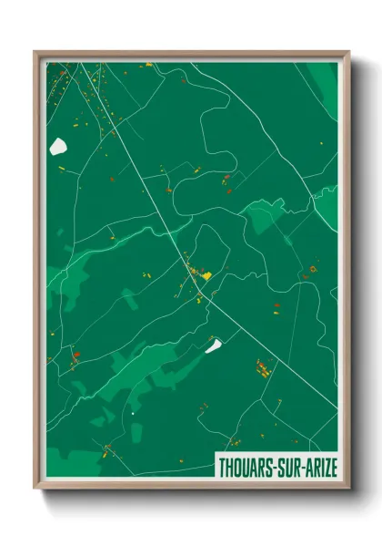 Une affiche de carte sur Thouars-sur-Arize