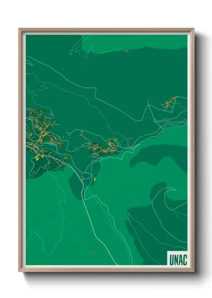 Une affiche de carte sur Unac