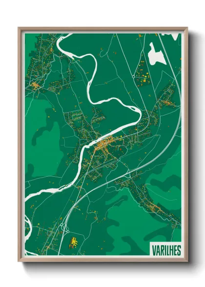Une affiche de carte sur Varilhes