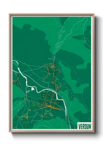 Une affiche de carte sur Verdun