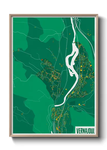 Une affiche de carte sur Vernajoul