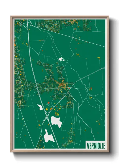 Une affiche de carte sur Verniolle