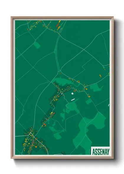 Une affiche de carte sur Assenay