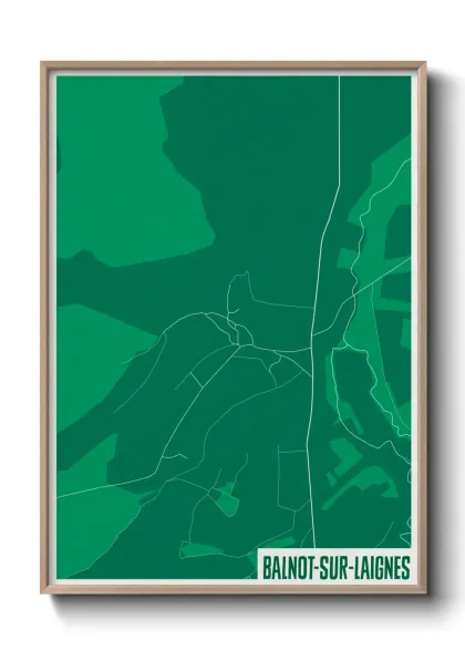 Une affiche de carte sur Balnot-sur-Laignes