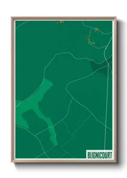 Une affiche de carte sur Blignicourt