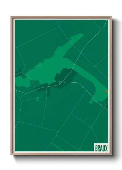 Une affiche de carte sur Braux