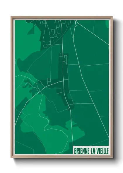 Une affiche de carte sur Brienne-la-Vieille