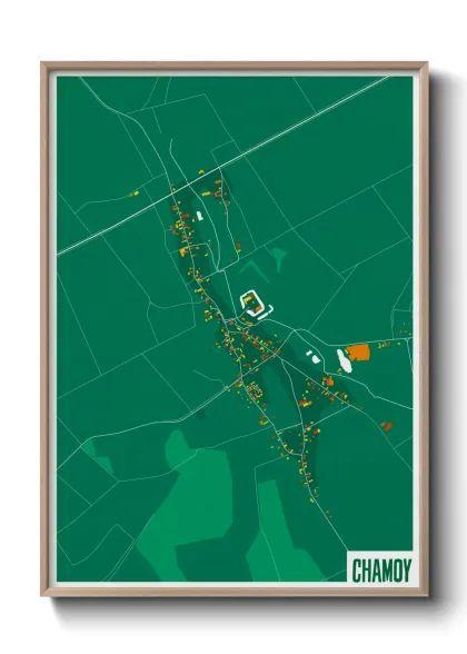 Une affiche de carte sur Chamoy