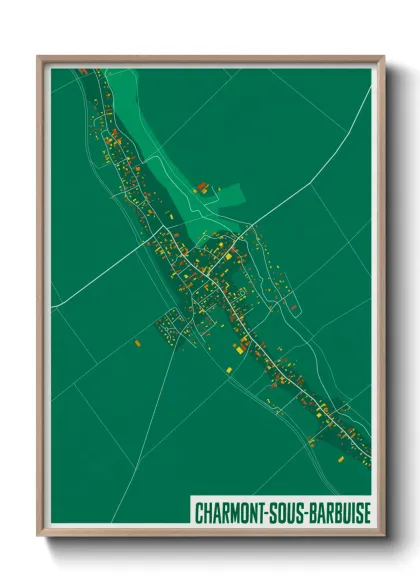 Une affiche de carte sur Charmont-sous-Barbuise