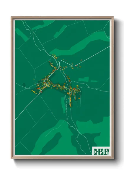 Une affiche de carte sur Chesley