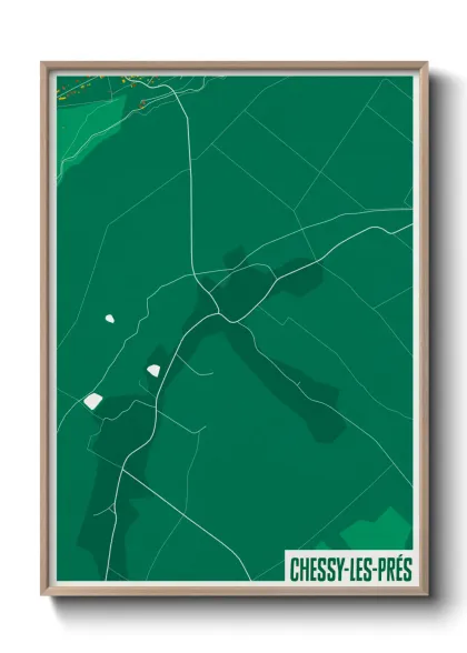 Une affiche de carte sur Chessy-les-Prés