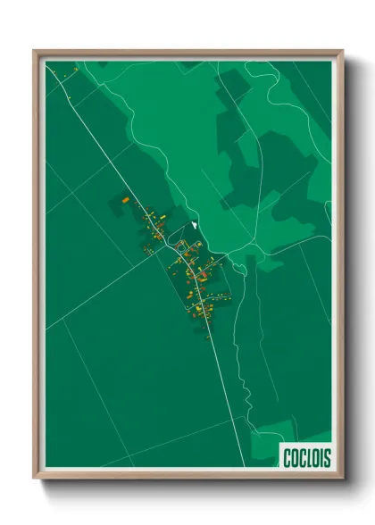 Une affiche de carte sur Coclois