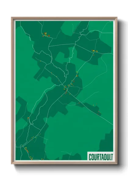 Une affiche de carte sur Courtaoult