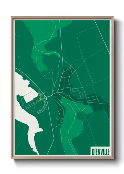 Une affiche de carte sur Dienville